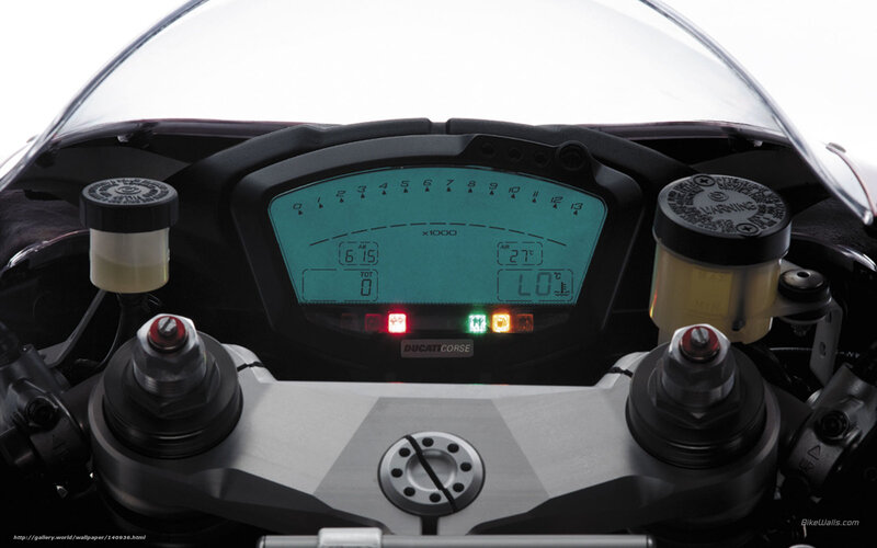 Ducati Corse motorcycle dashboard