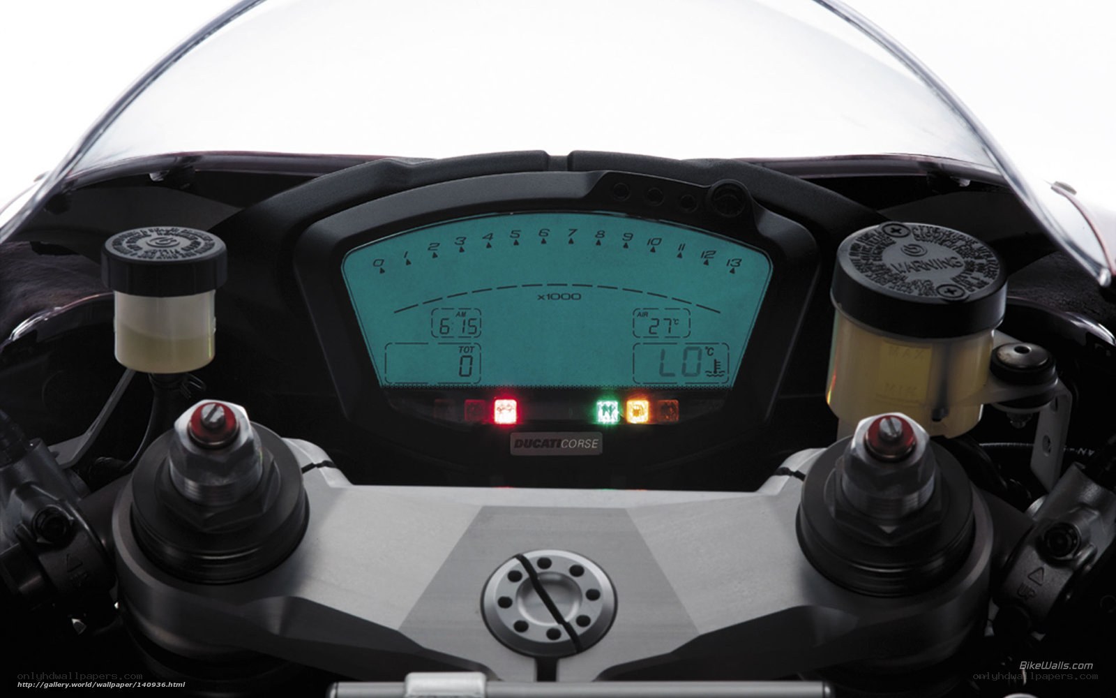 Ducati Corse motorcycle dashboard