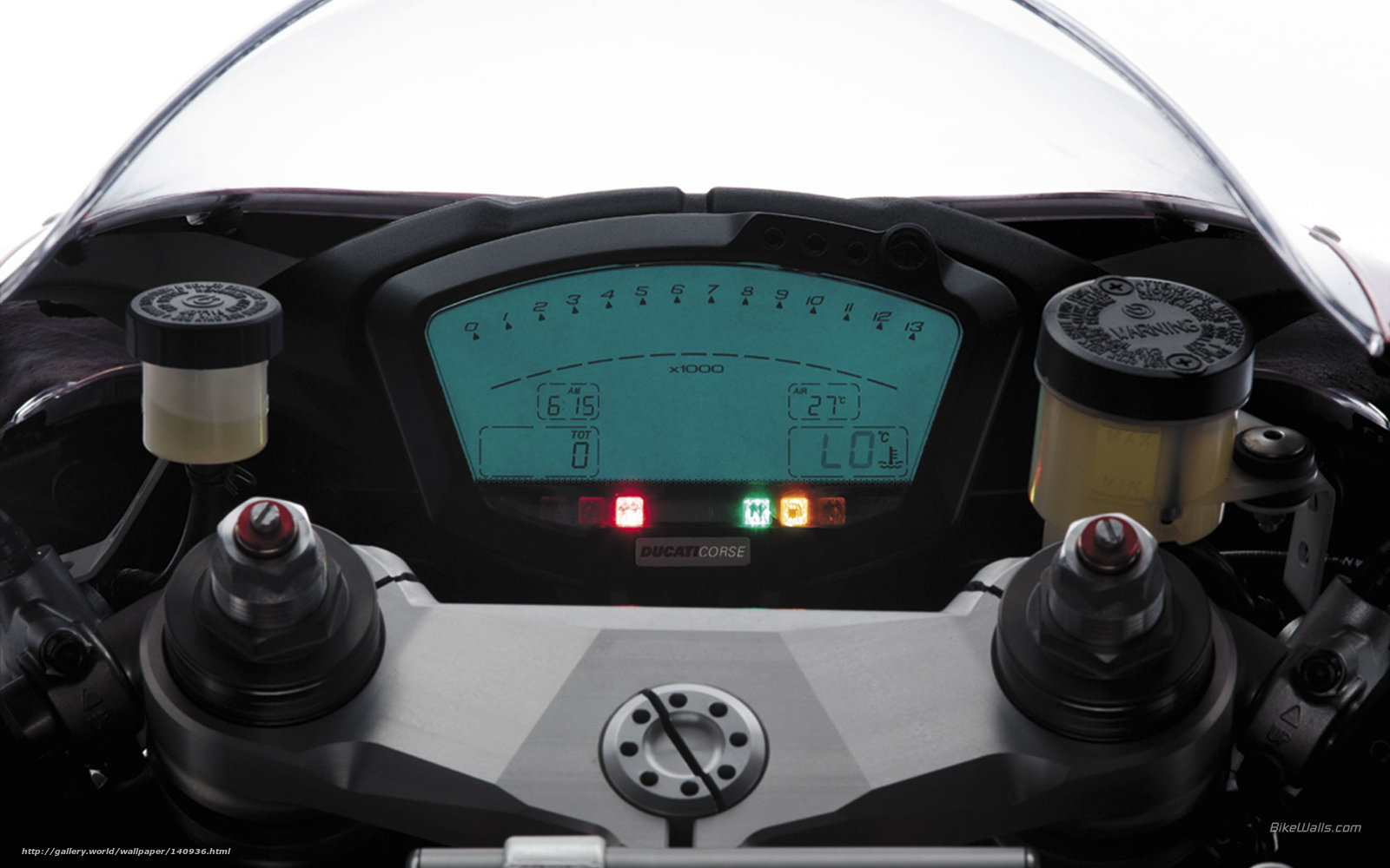 Ducati Corse motorcycle dashboard