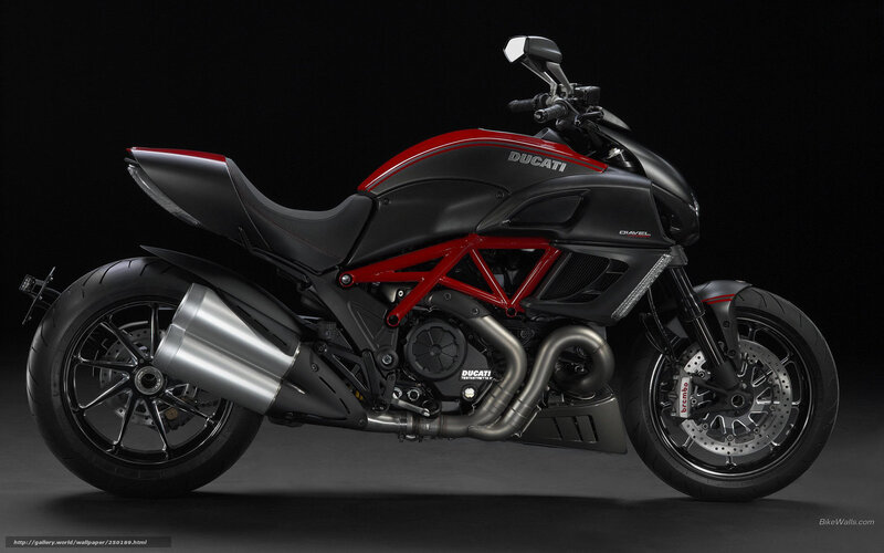 Ducati Diavel Motorcycle — Black, Dramatic, Photograph, Exhaust