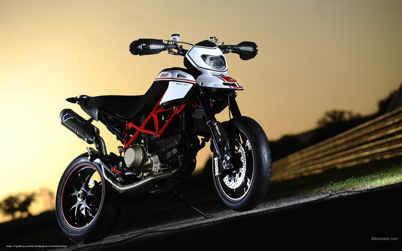 Ducati Hypermotard at sunset