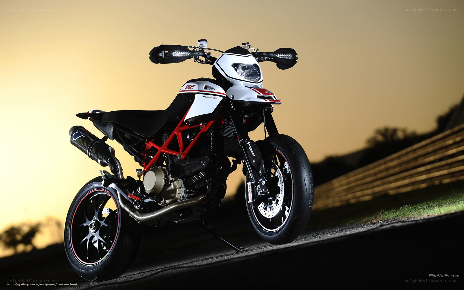 Ducati Hypermotard at sunset