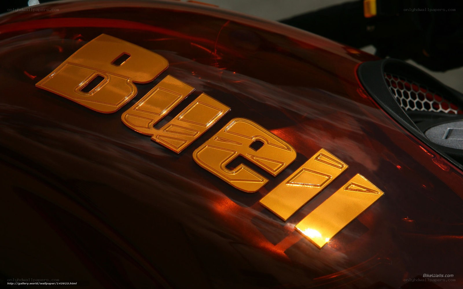 Ducati logo on motorcycle fuel tank