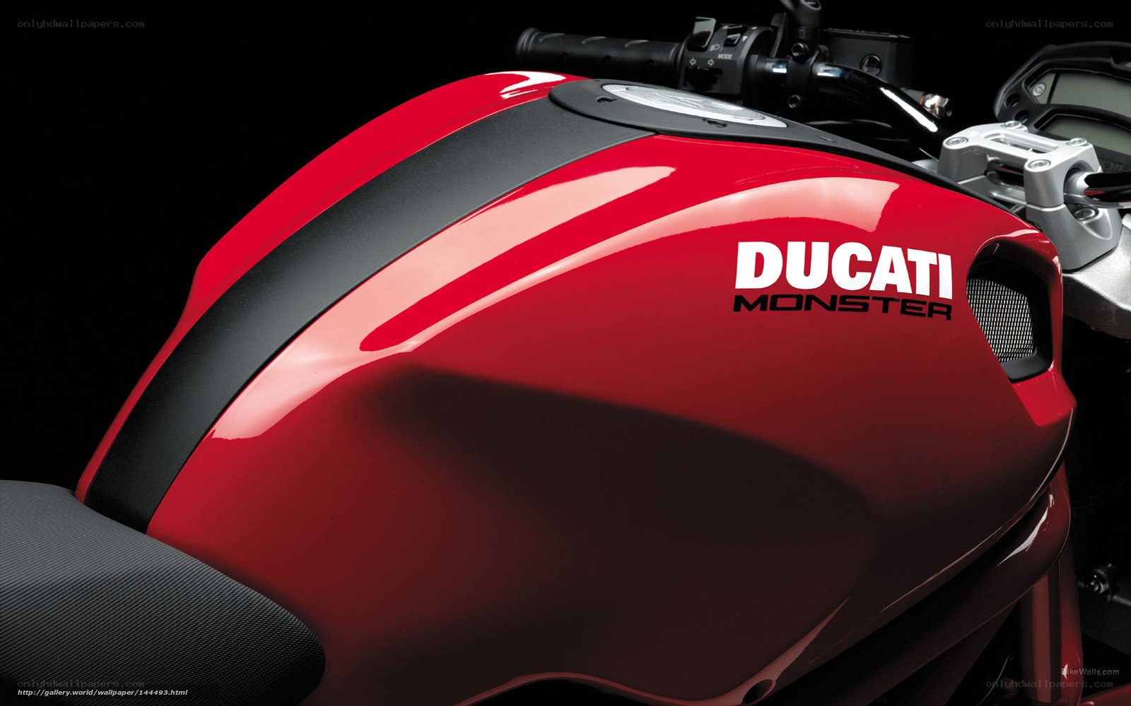 Ducati Monster motorcycle fuel tank