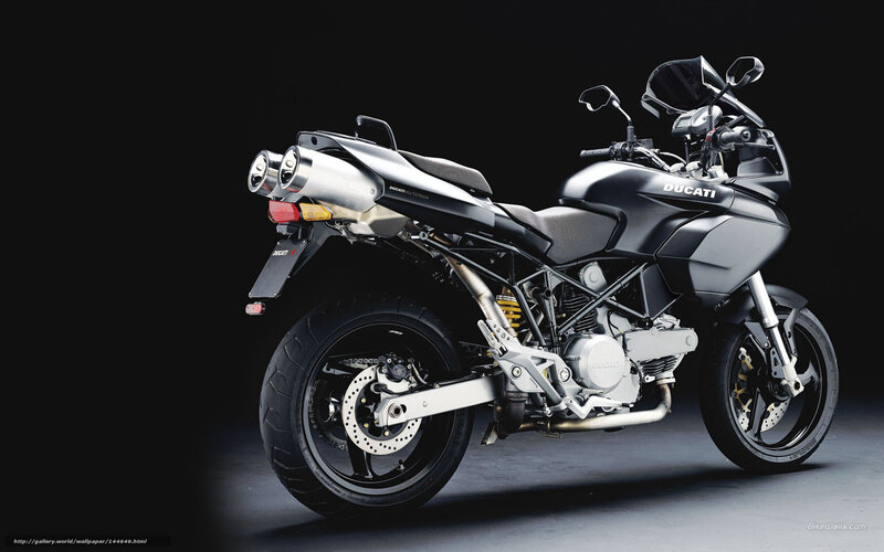 Ducati Motorcycle — Black, Dramatic, Photograph, Exhaust Pipes