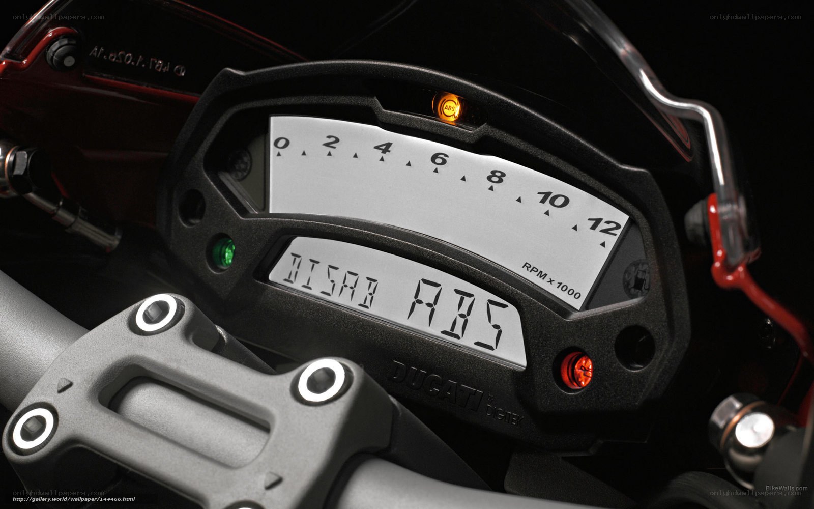 Ducati motorcycle dashboard