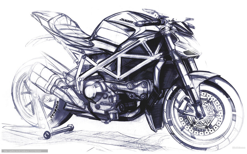 Ducati motorcycle design sketch