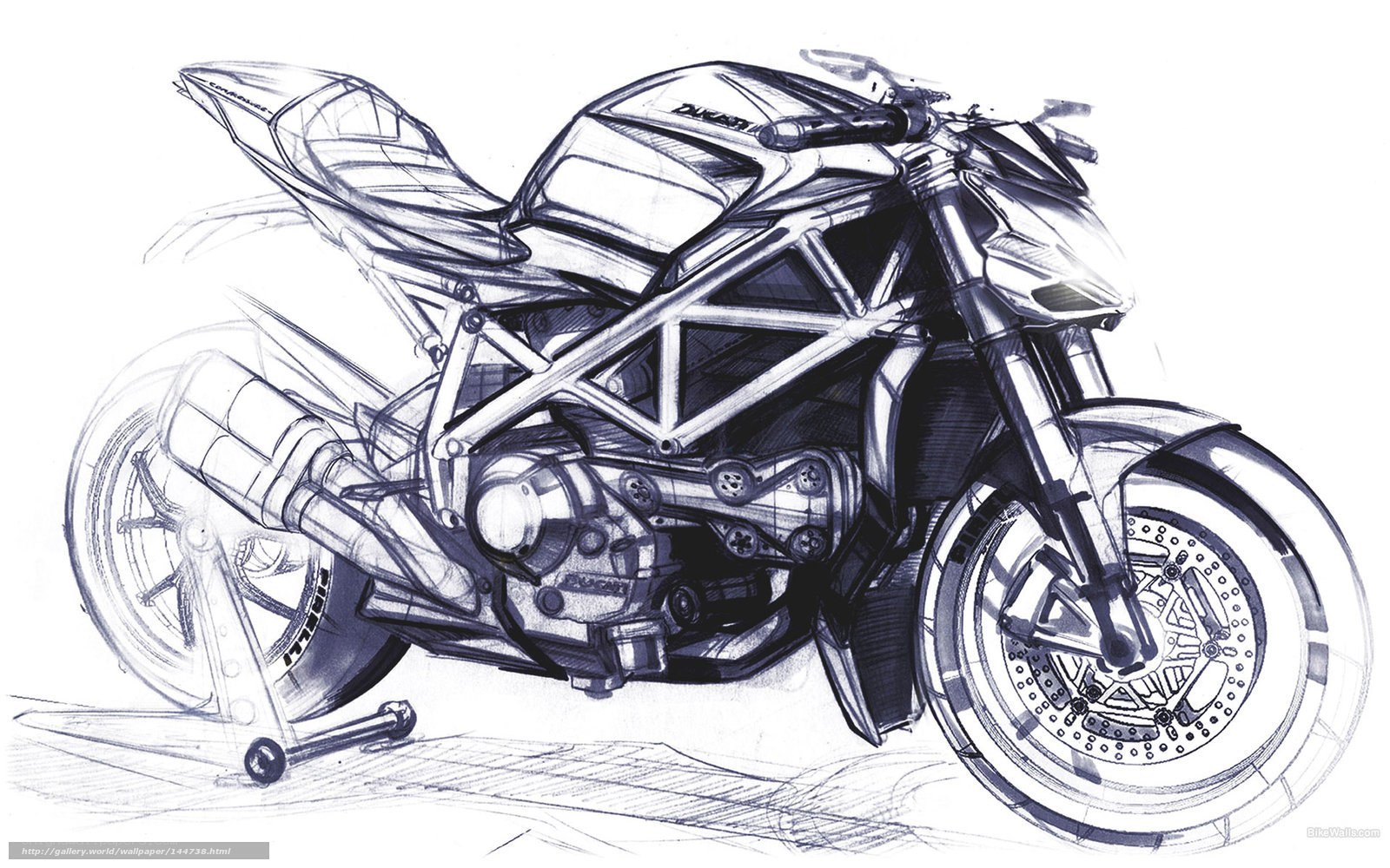 Ducati motorcycle design sketch