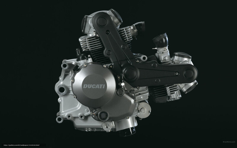 Ducati Motorcycle Engine — Black, Dramatic