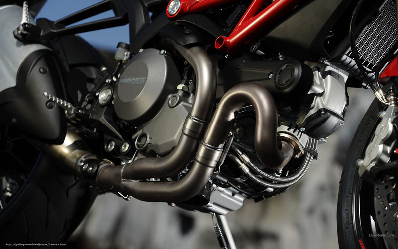 Ducati Motorcycle Engine — Black, Mechanical