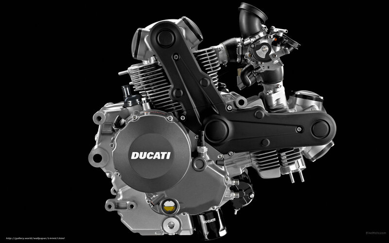 Ducati Motorcycle Engine — Black