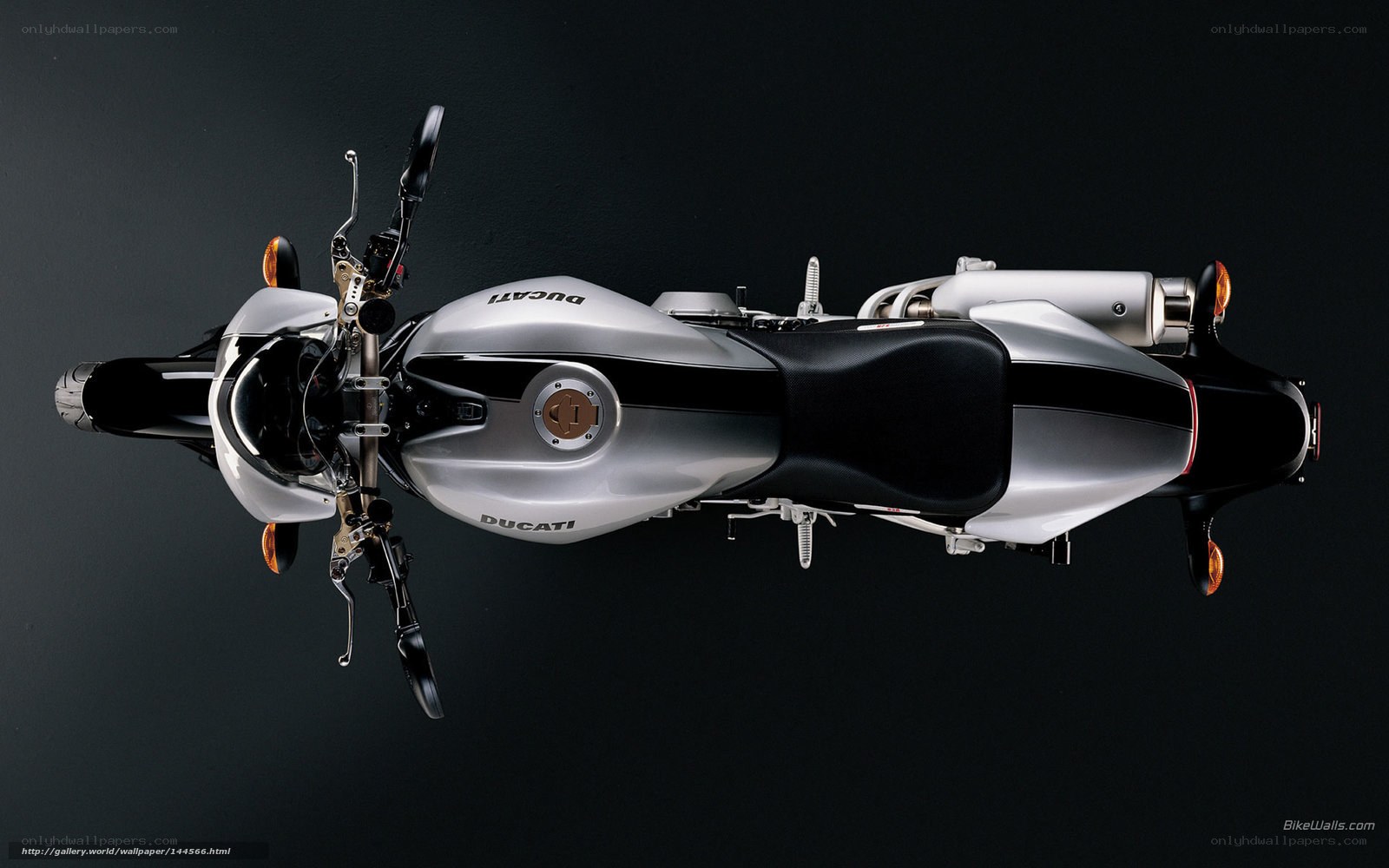 Ducati motorcycle from above