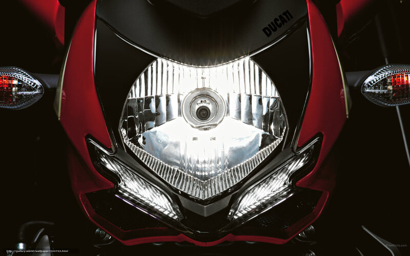 Ducati Motorcycle Headlight — Red
