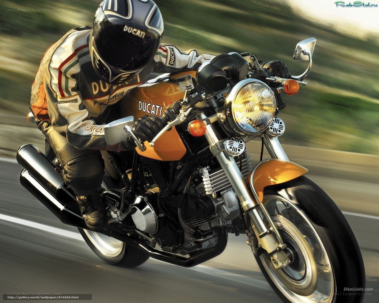 Ducati motorcycle in motion