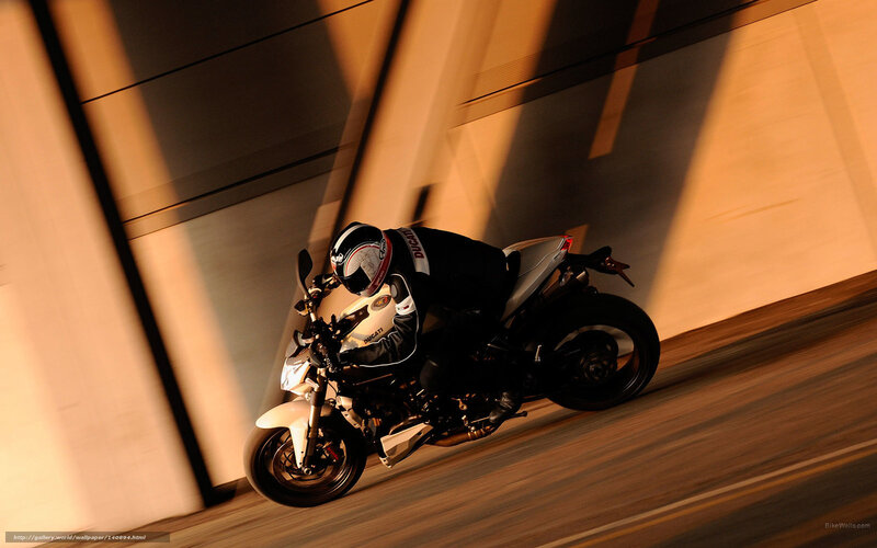 Ducati motorcycle in motion