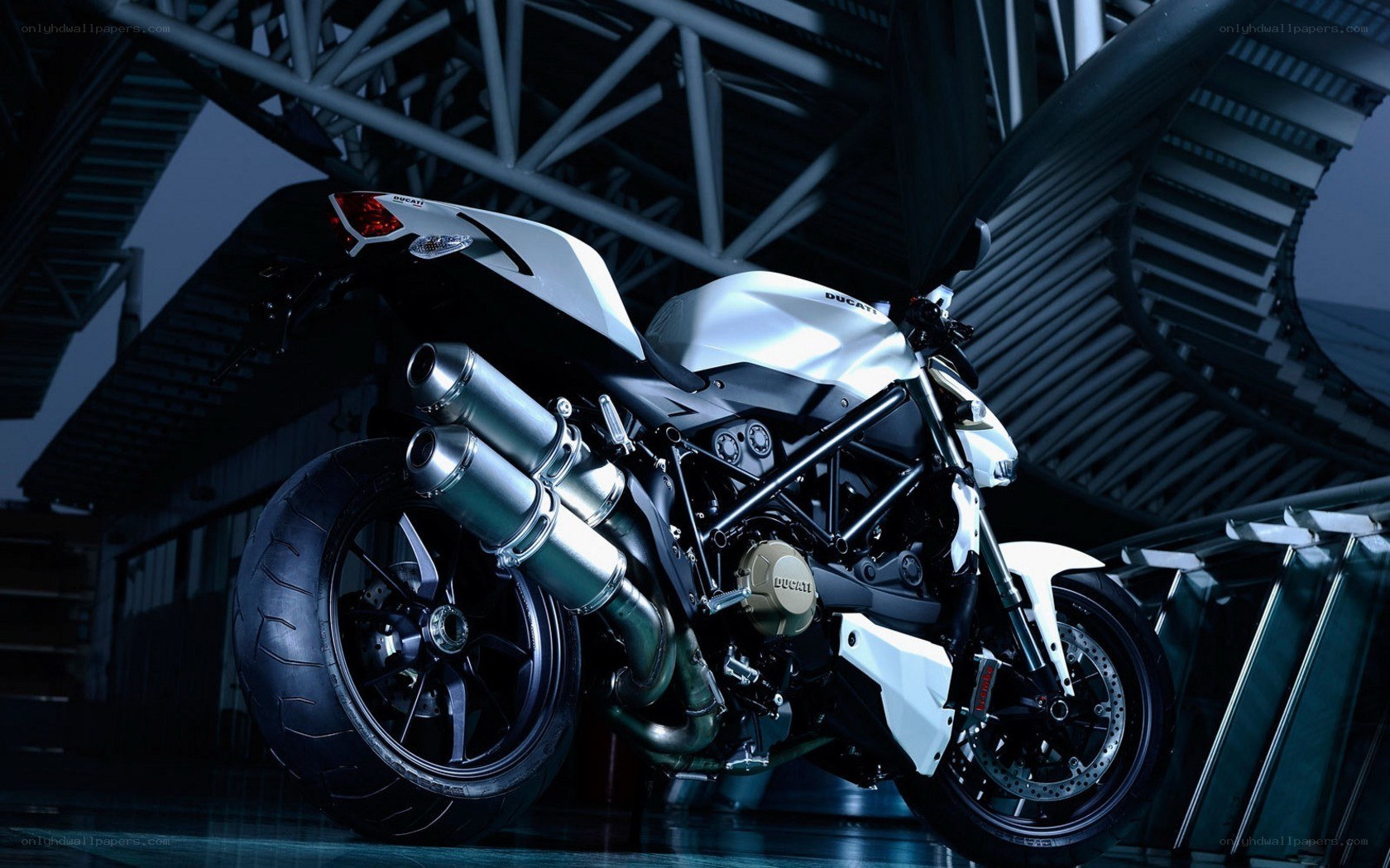 Ducati motorcycle in studio