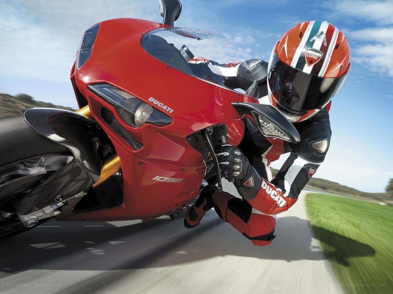 Ducati motorcycle on a racetrack