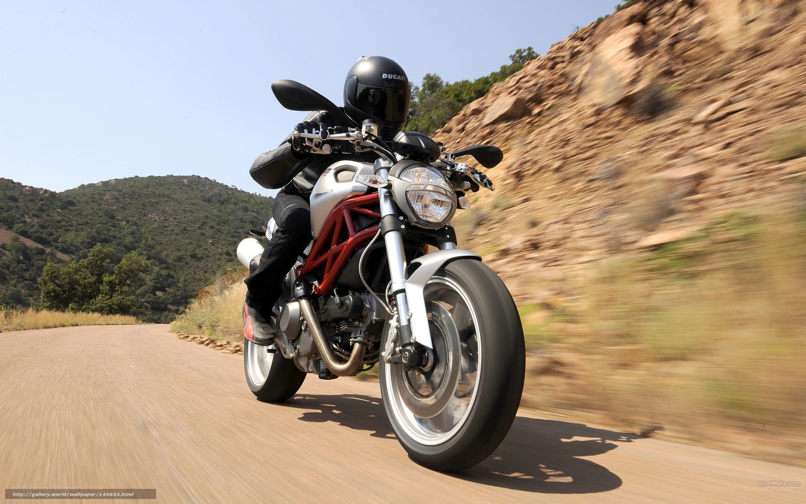 Ducati motorcycle on a winding road