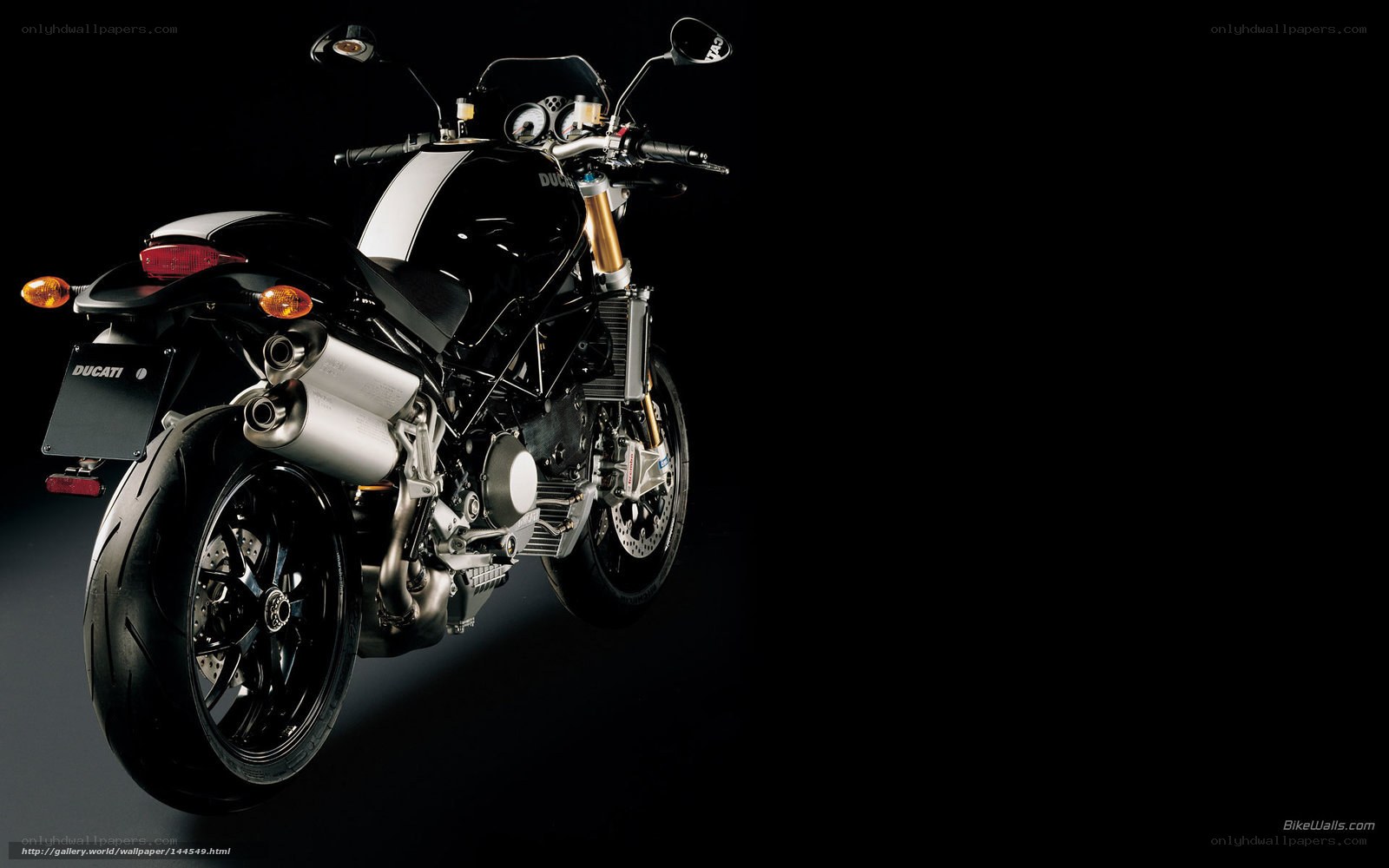 Ducati motorcycle on black background