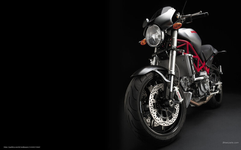 Ducati motorcycle on black background