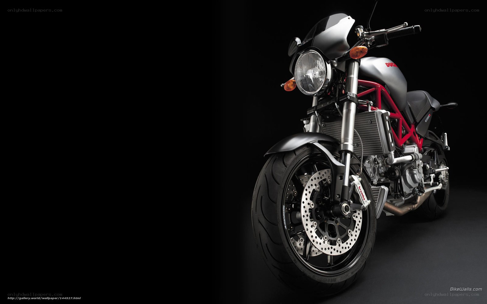 Ducati motorcycle on black background