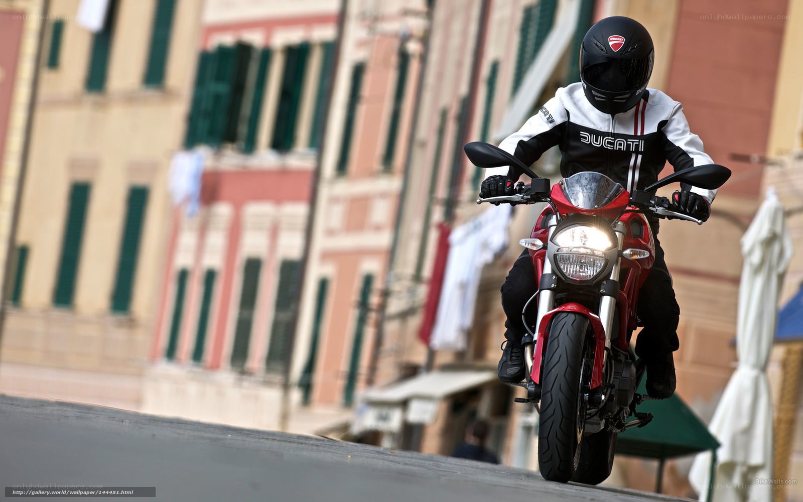 Ducati motorcycle on city street