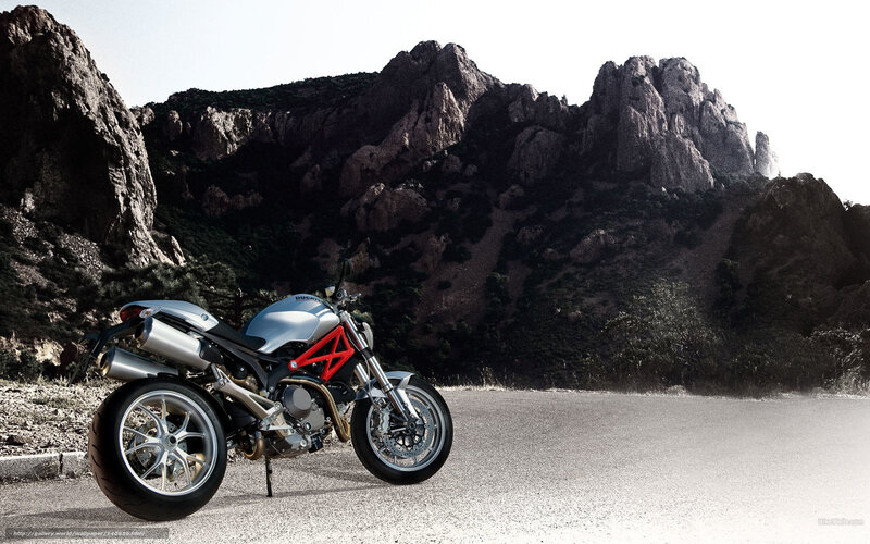 Ducati motorcycle on mountain road