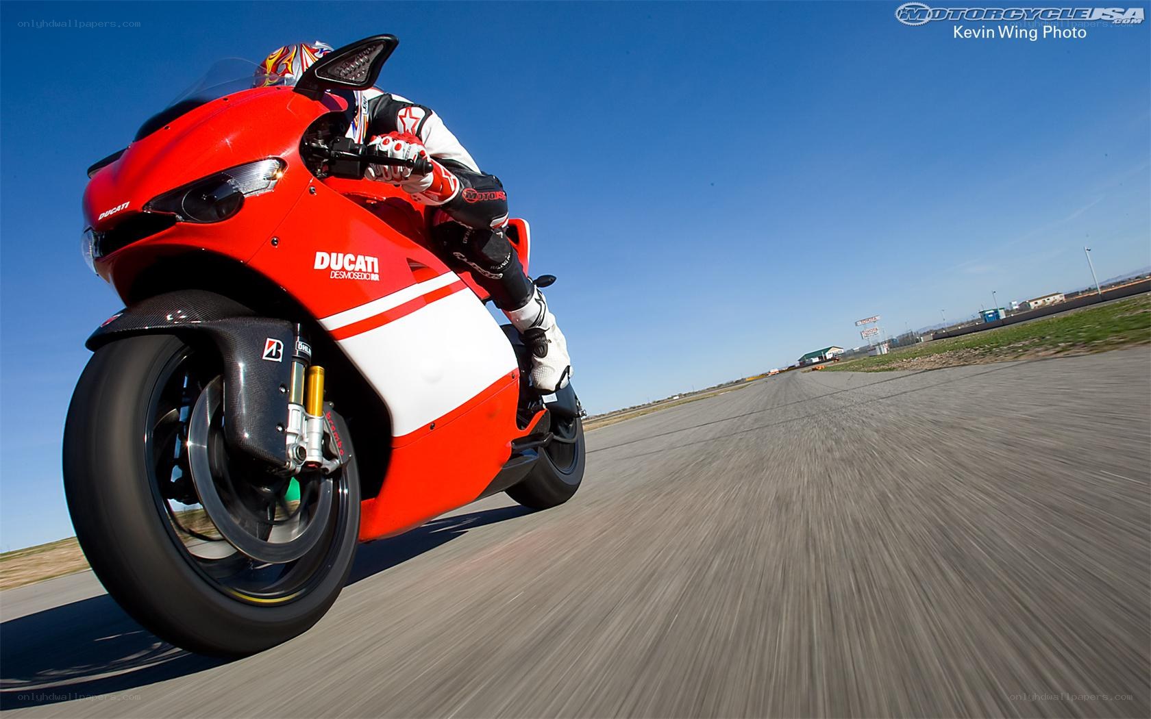 Ducati motorcycle on racetrack