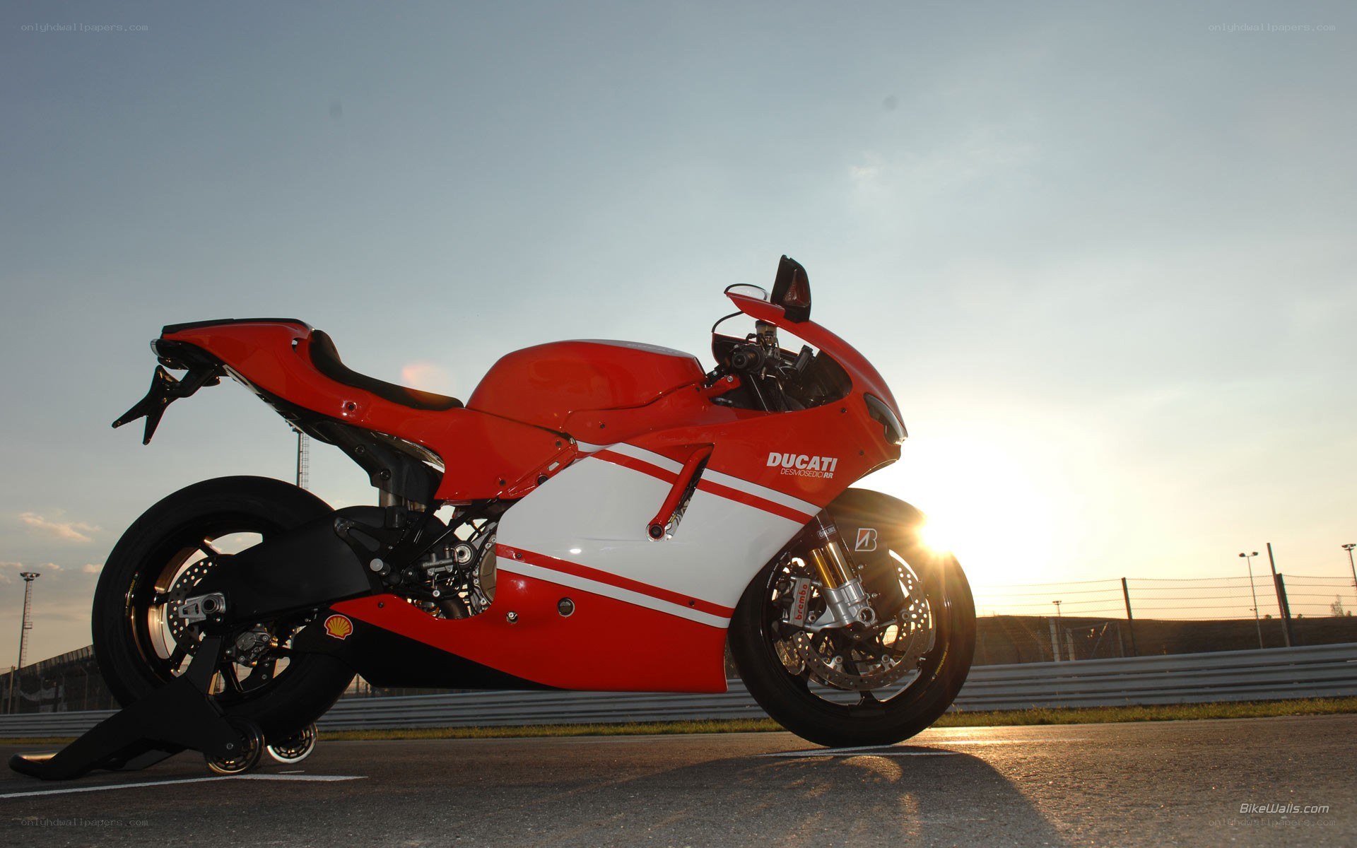 Ducati motorcycle on racetrack