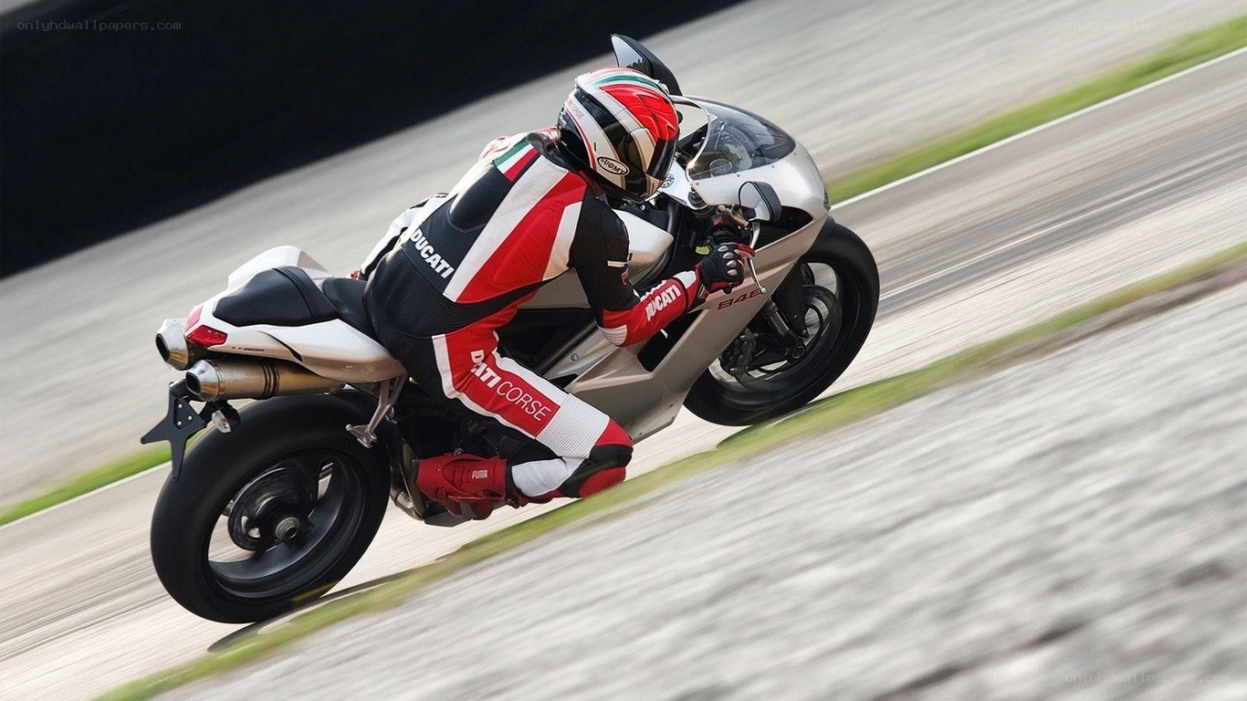 Ducati motorcycle on racetrack