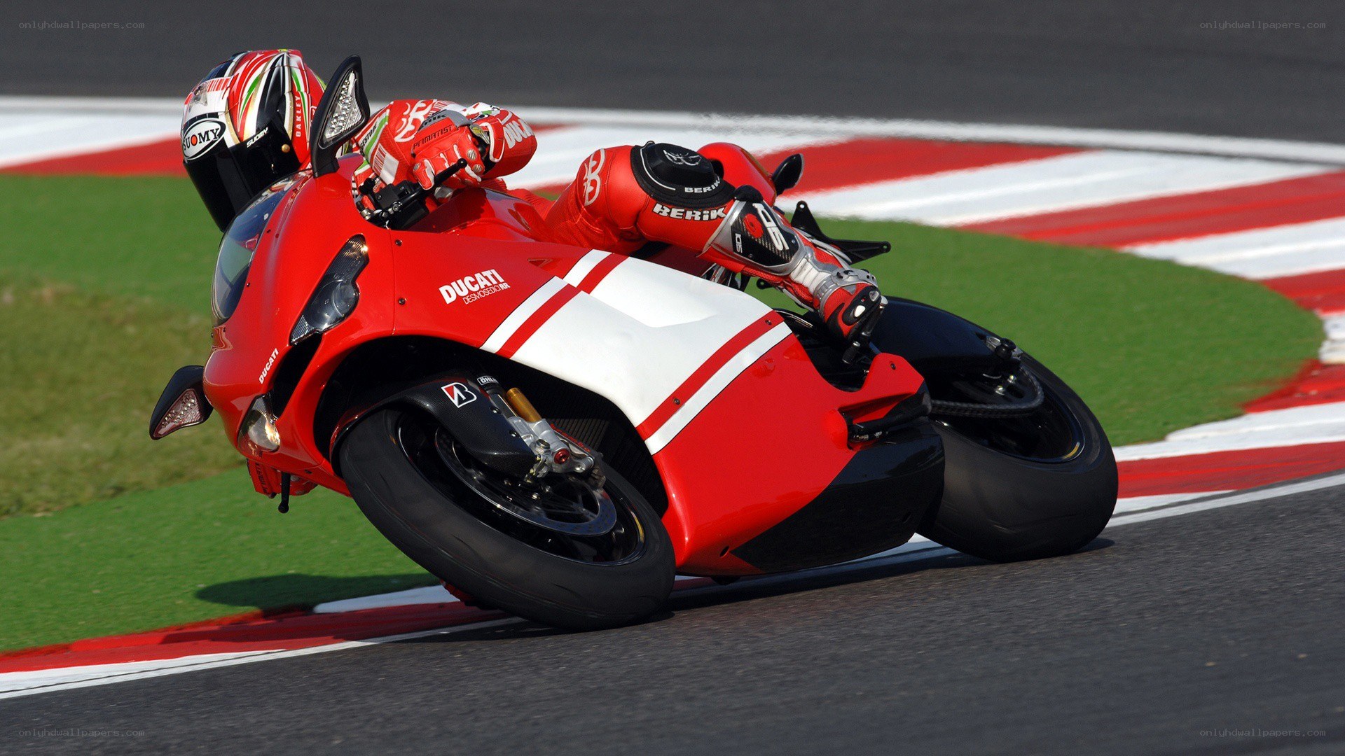 Ducati motorcycle on racetrack