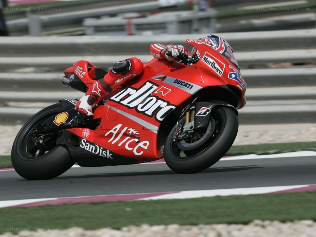Ducati motorcycle on racetrack