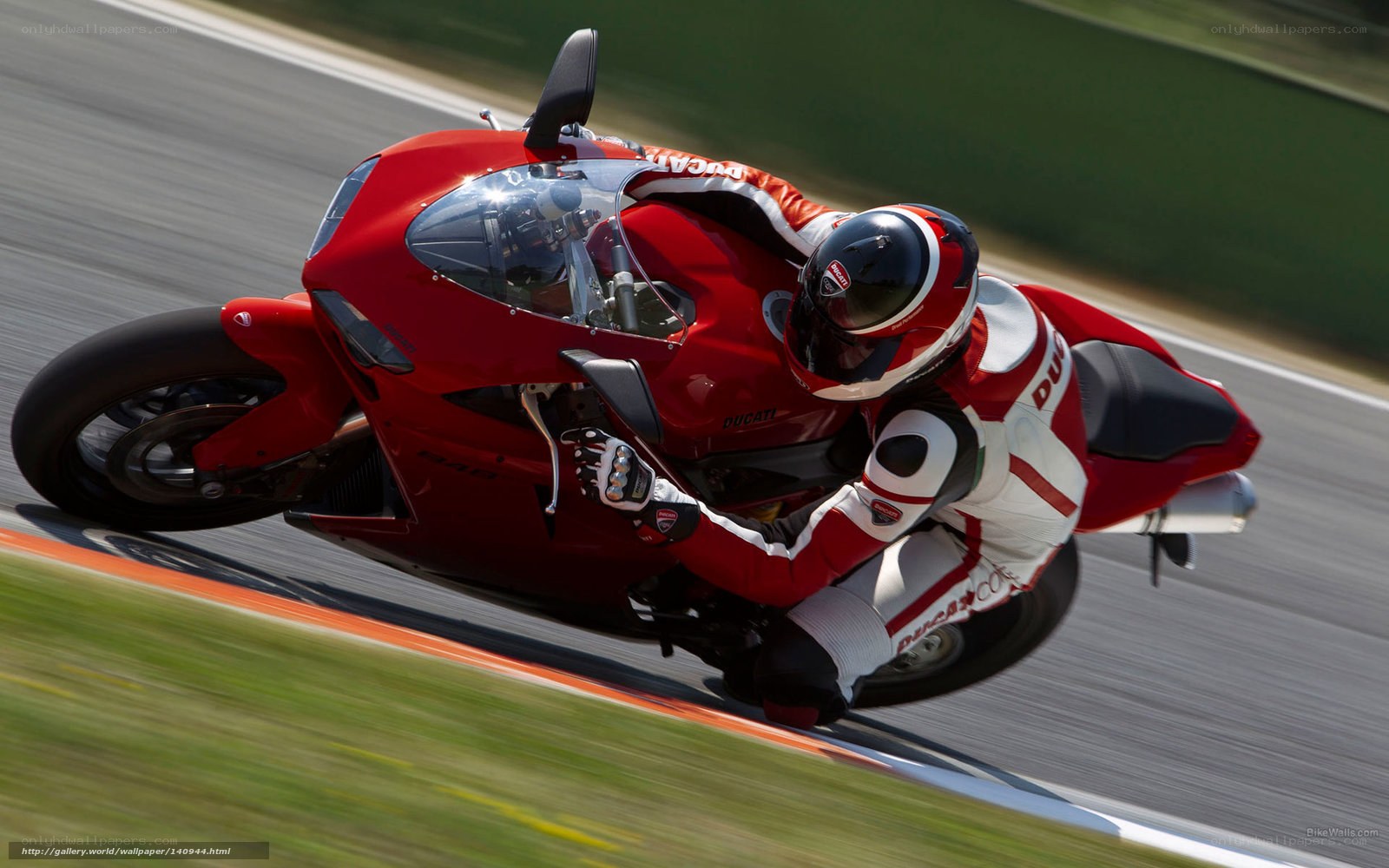 Ducati motorcycle on racetrack