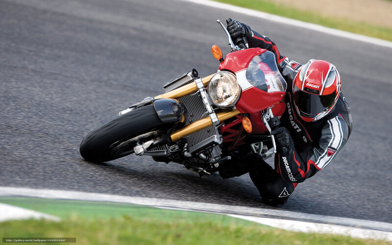 Ducati motorcycle on racetrack
