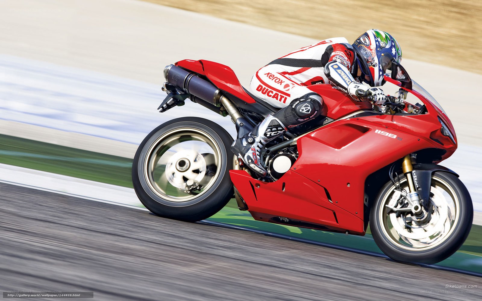 Ducati motorcycle on racetrack