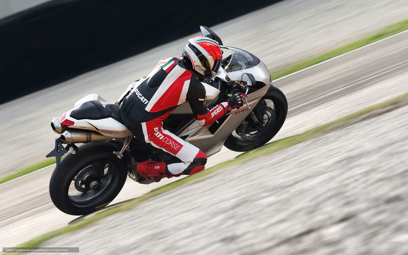 Ducati motorcycle on racetrack