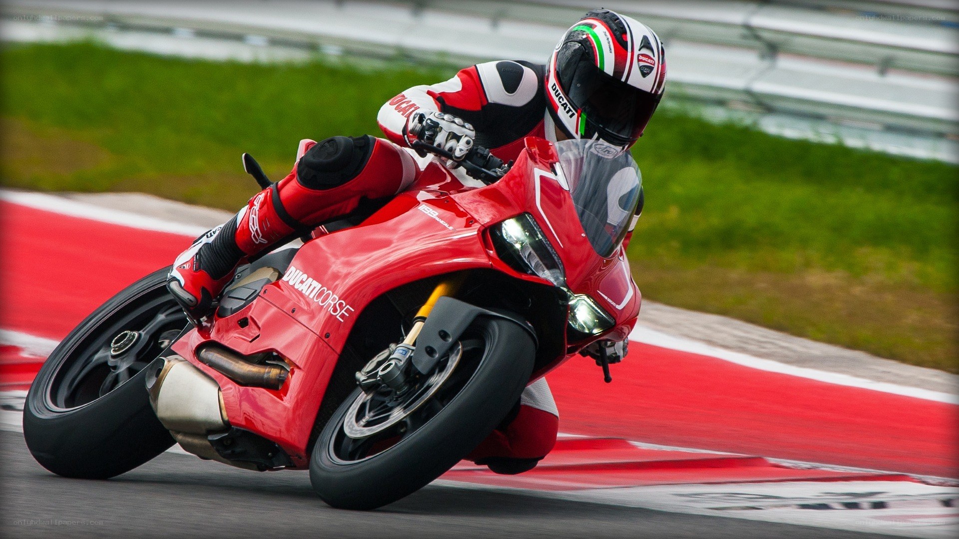 Ducati motorcycle on racetrack