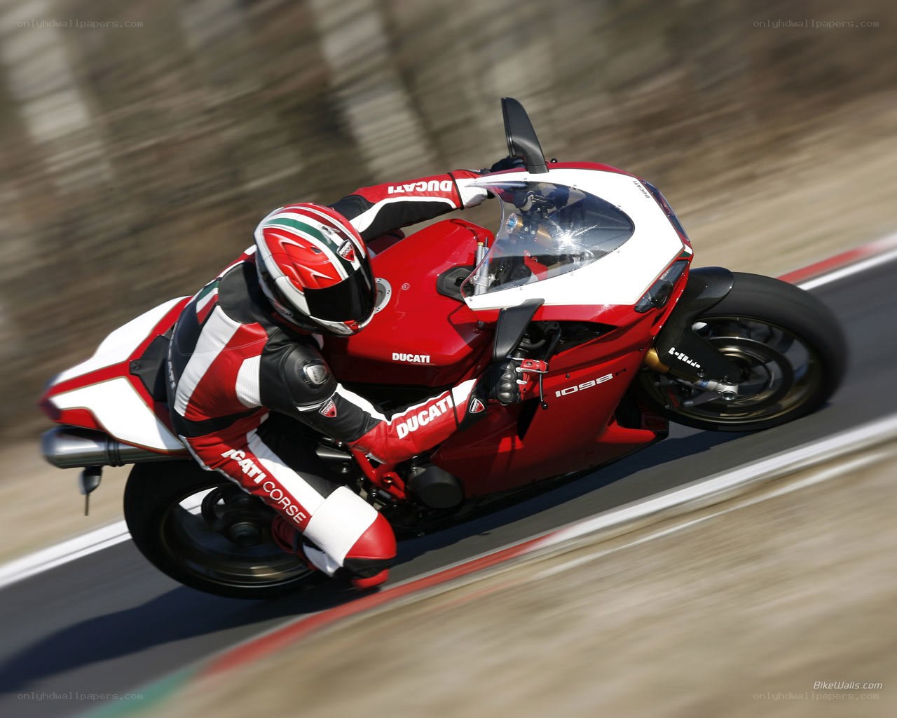 Ducati motorcycle on racetrack