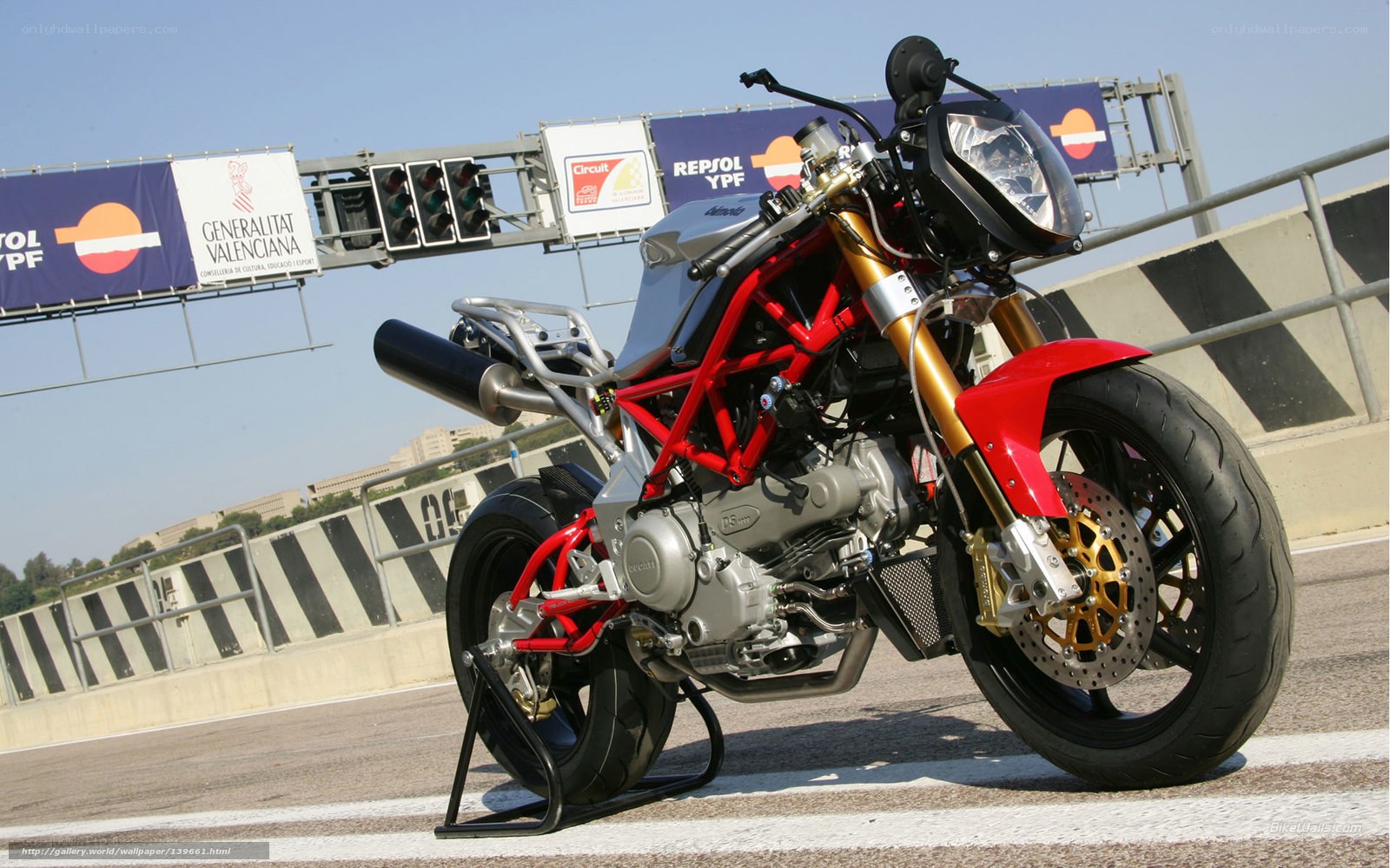 Ducati motorcycle on racetrack