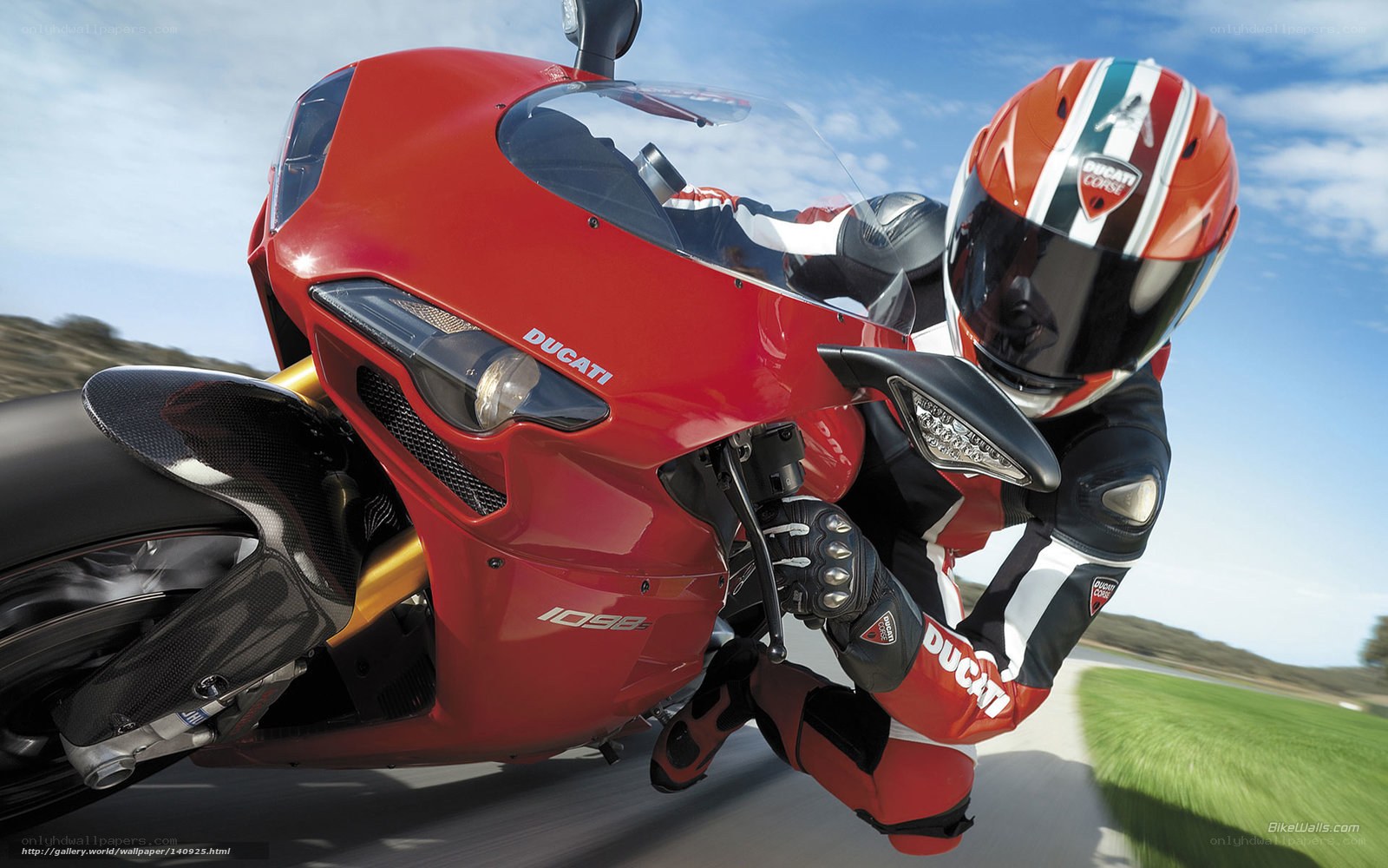 Ducati motorcycle on track