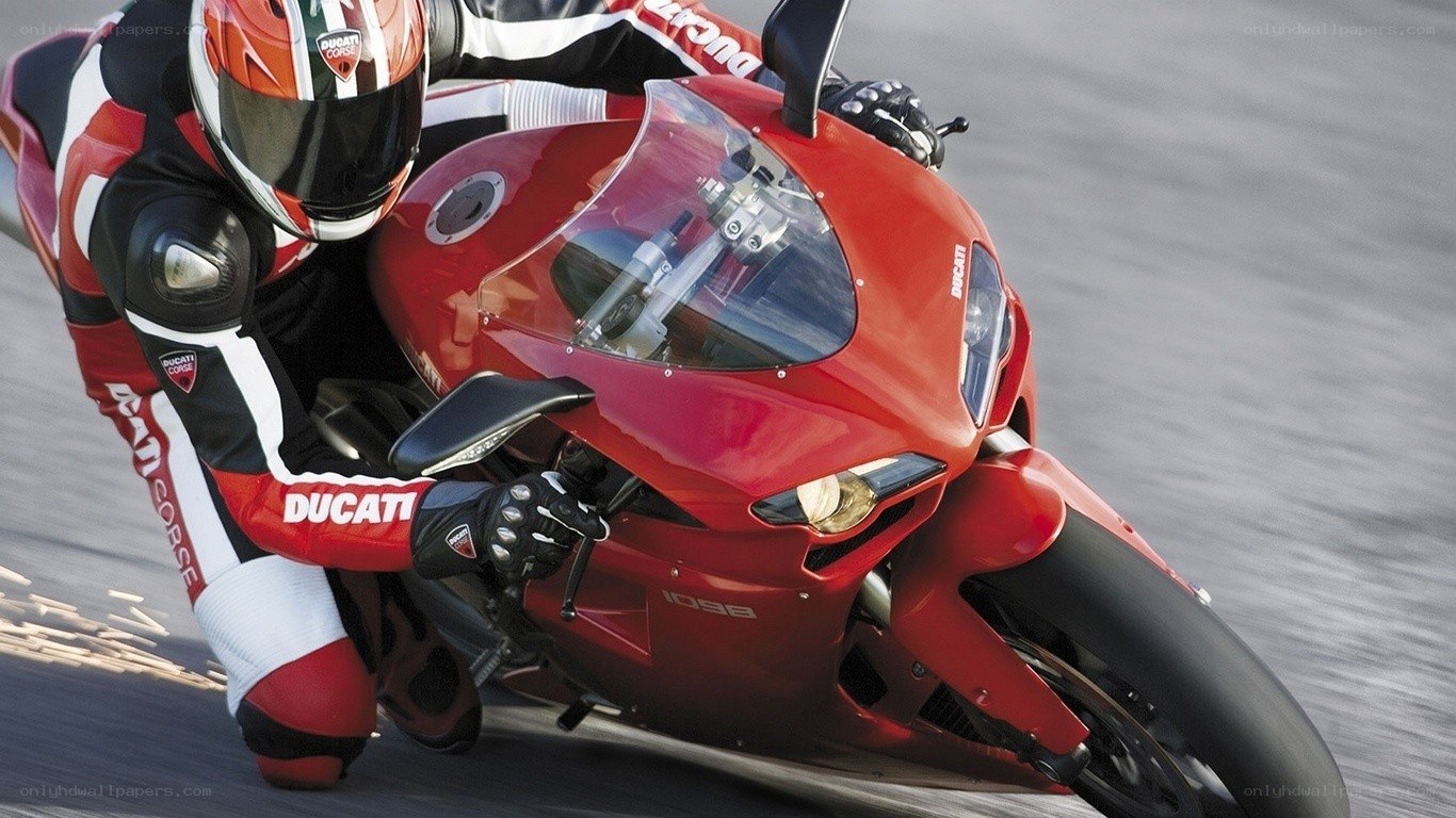 Ducati motorcycle on track
