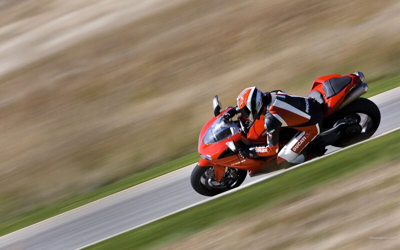 Ducati motorcycle on track