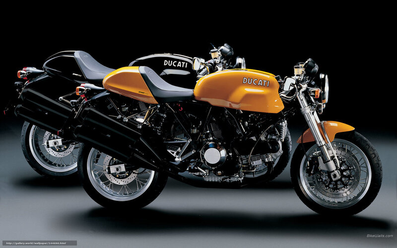 Ducati Motorcycle — Orange, Dramatic