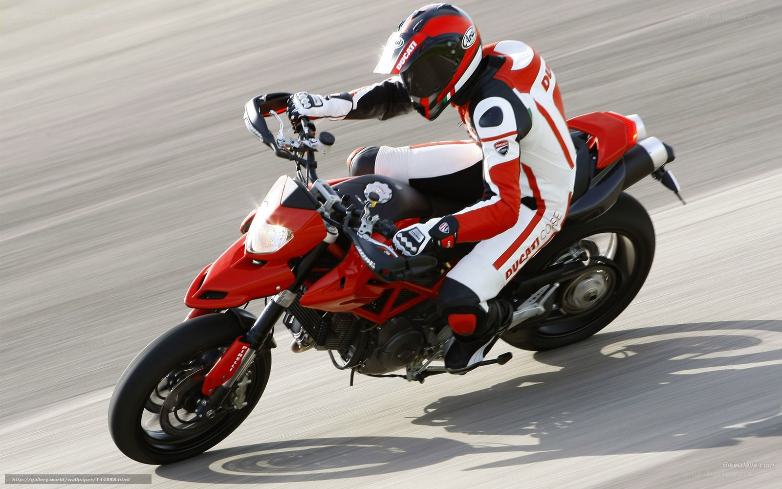 Ducati motorcycle rider in action