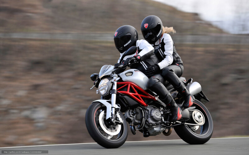 Ducati motorcycle riders on track