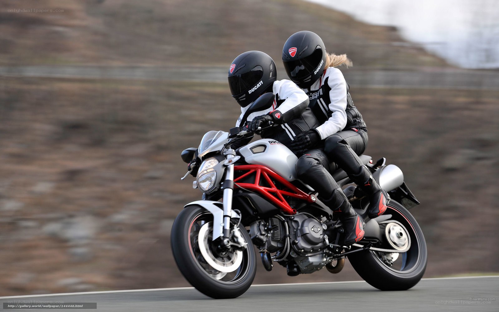 Ducati motorcycle riders on track
