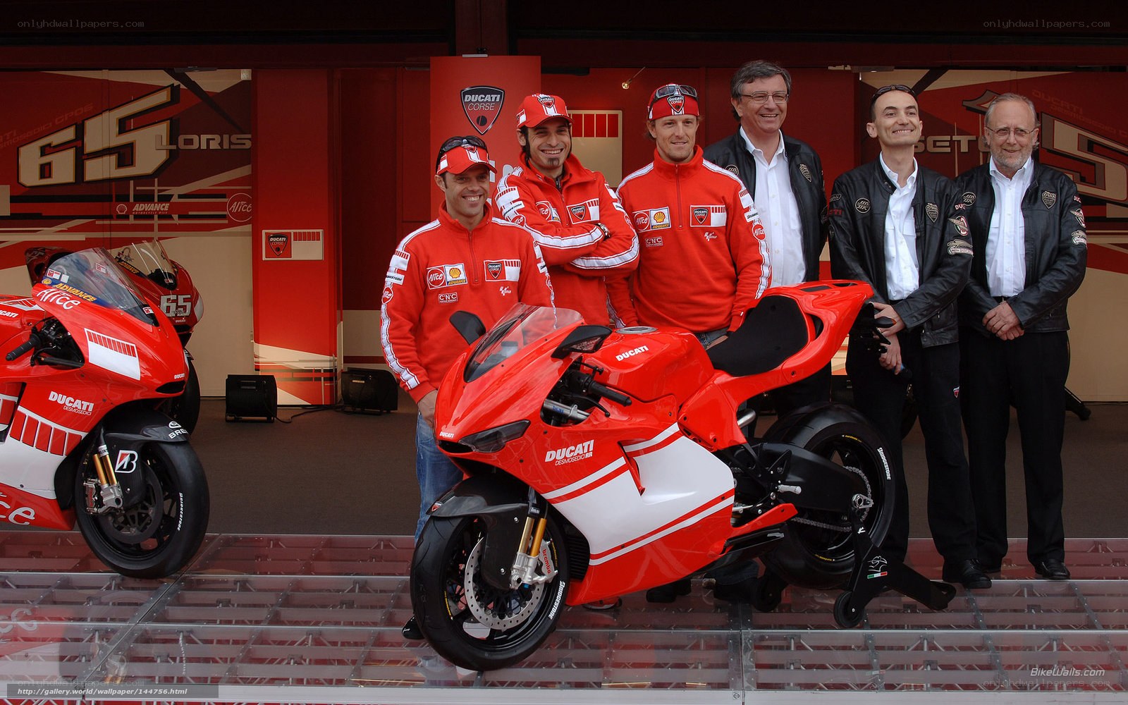 Ducati motorcycle team photo