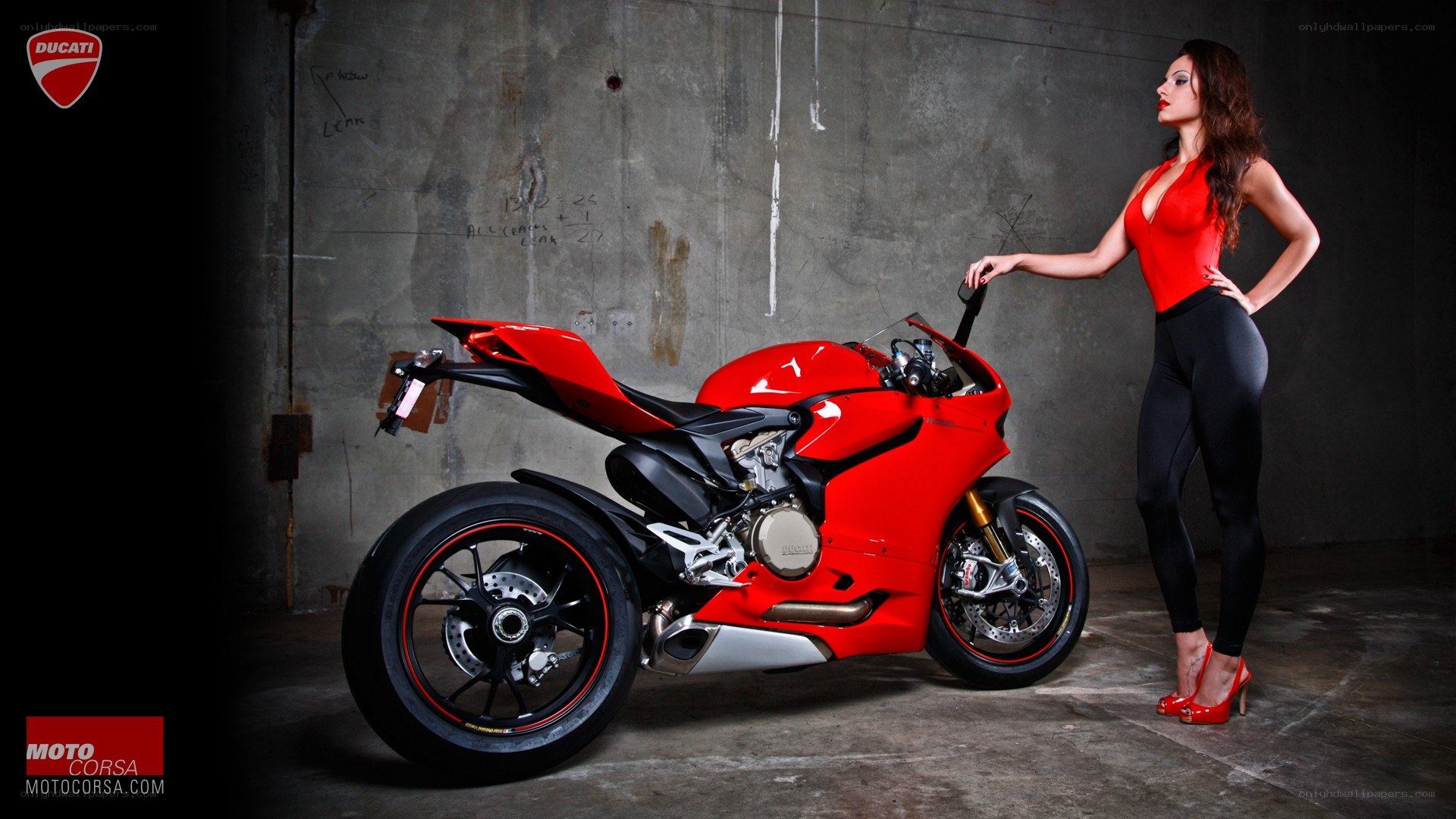 Ducati motorcycle with model