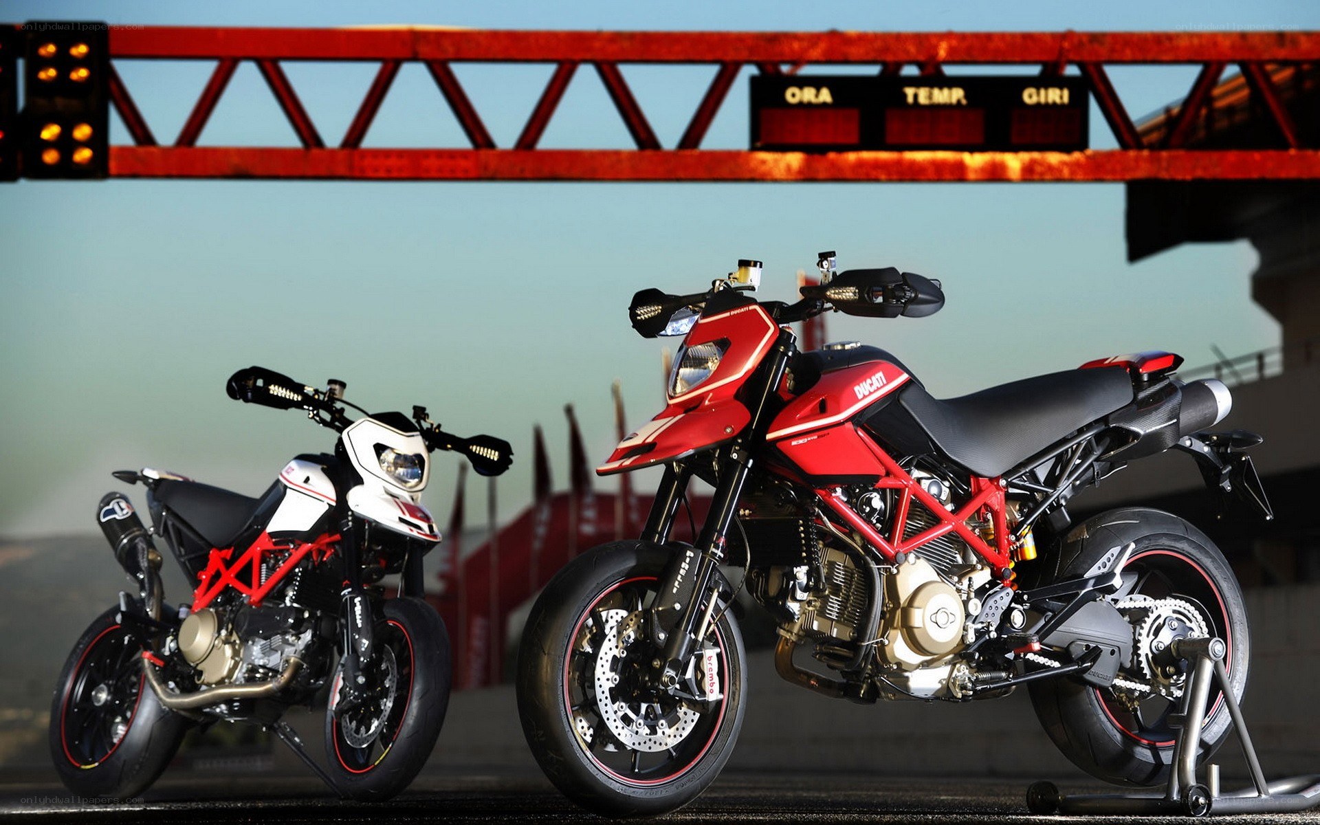 Ducati motorcycles at racetrack