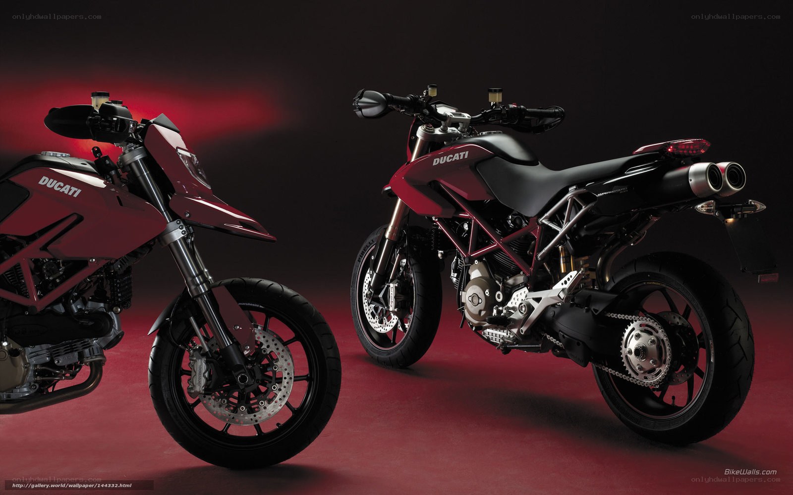 Ducati motorcycles in studio